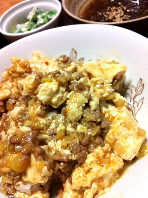 Snapdishの料理写真:麻婆豆腐丼|kikuminさん