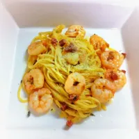 Snapdishの料理写真:shrimp scampi over angel hair pasta|josh nelsonさん