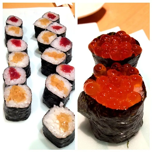 Emma's favourites - salmon roe, tuna roll and pickles rolll|Junya Tanakaさん