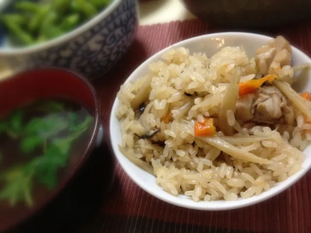 とり肉の炊き込みご飯|のりふみさん