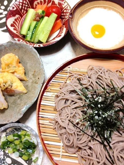 うち昼ごはん  ざる蕎麦|さかぽんさん