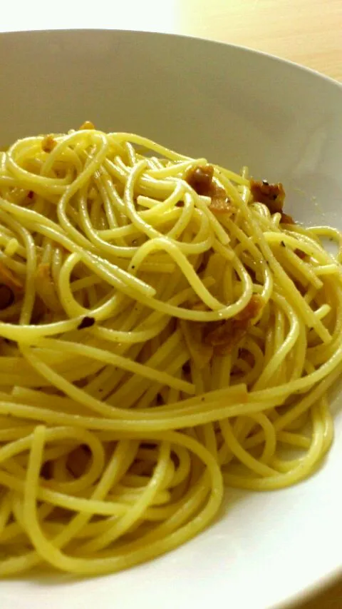 cooked a quick aglio olio peperoncino before heading out for a meeting.|Funky Chefさん