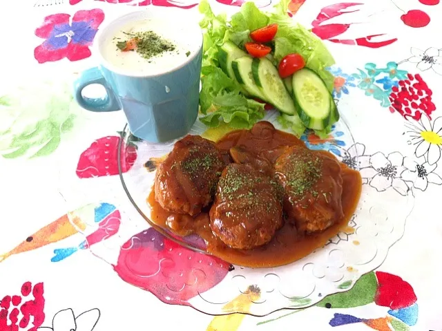 hamburger with demiglace sauce|Matsu sweetsさん