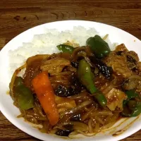 Snapdishの料理写真:ホルモンカレー|げんさん