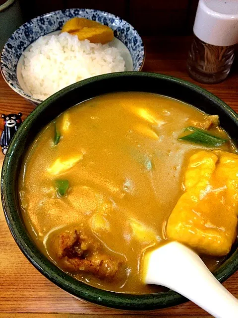 カツカレーうどん  ライス付|大阪カレー部長さん