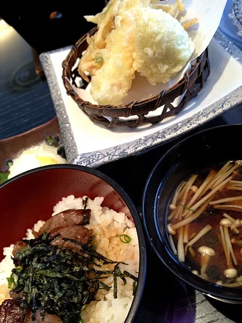 ステーキ丼＆天麩羅|ひなさん