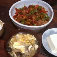 酢鶏定食|しろのあいこさん