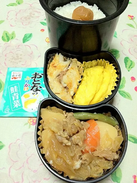 Snapdishの料理写真:高３男子の本日のお弁当。私の担当は、鯖の開き塩麹焼き。|Takashi H.さん