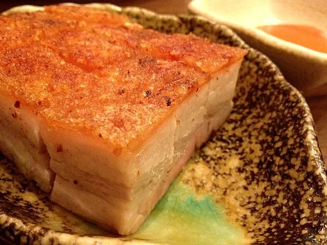 Crispy roasted pork w wasabi.|Monstaaaa さん