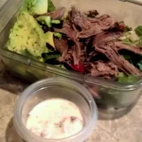 Snapdishの料理写真:chuck roast and salsa salad|Brenda Brailsfordさん