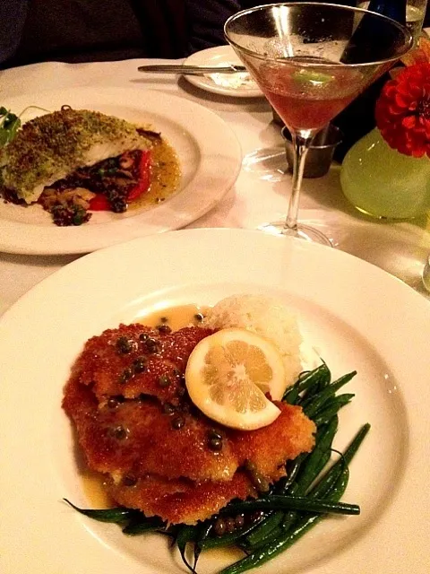 Panko Crusted Sole with Lemon Cream Sauce and Jasmine Rice at The Wicked Oyster, Wellfleet|Luci Zoeさん