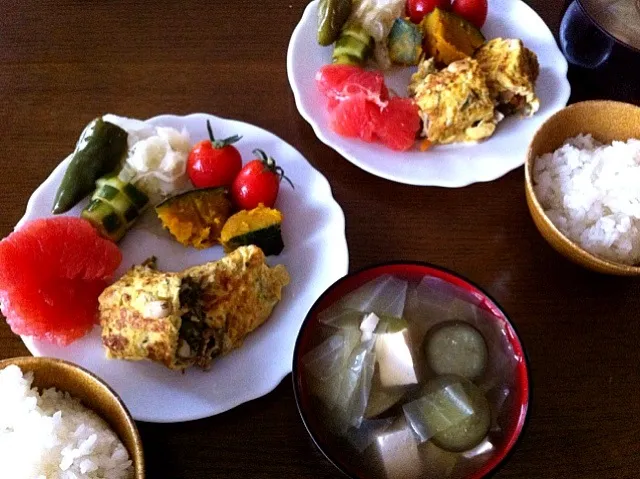 切り昆布煮を玉子焼きにして、朝食|TSUDAYAさん