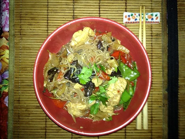 shirataki chicken oystersauce stir fry|Generaalさん