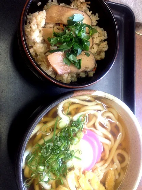 松茸ご飯、うどんセット|かよこさん