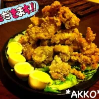 Snapdishの料理写真:から揚げと煮卵|*AKKO*さん