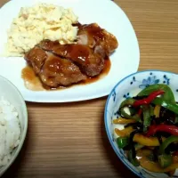 チキン南蛮とカラフル野菜の塩こぶ炒め|まつもとあきこさん