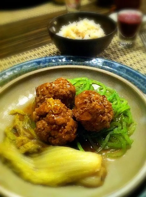 pork meat balls with oyster sauce|Foodさん