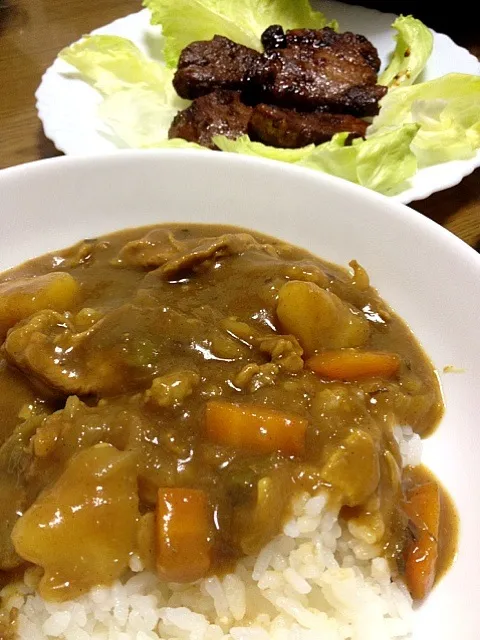 カレー＆豚肉の味噌漬け焼|wildcat山猫さん