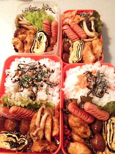 おはようございます。今日の四人弁当|りんさん