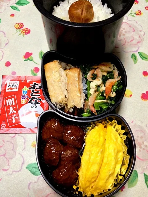 高３男子の本日のお弁当。私の担当は、鰆の西京焼き。 #お弁当 #弁当|Takashi H.さん