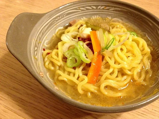 締めのラーメン 菊水の麺|庭のうぐいすさん