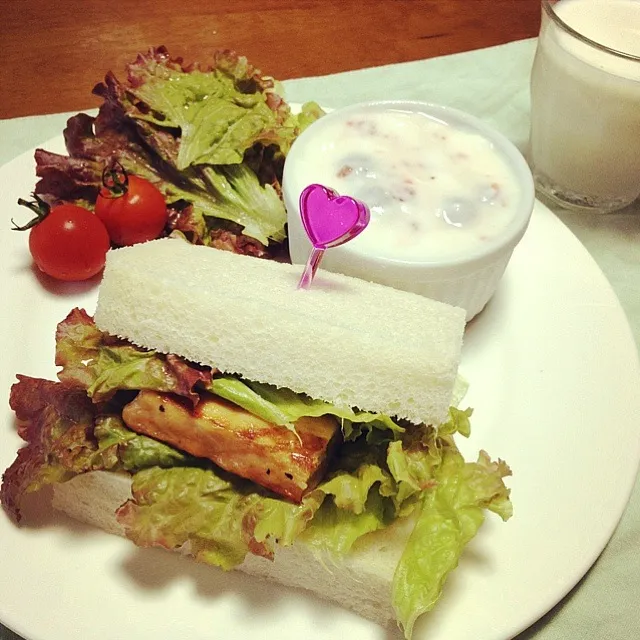 レモンバジルチキンサンド|🍎ゆかりんご🍎さん