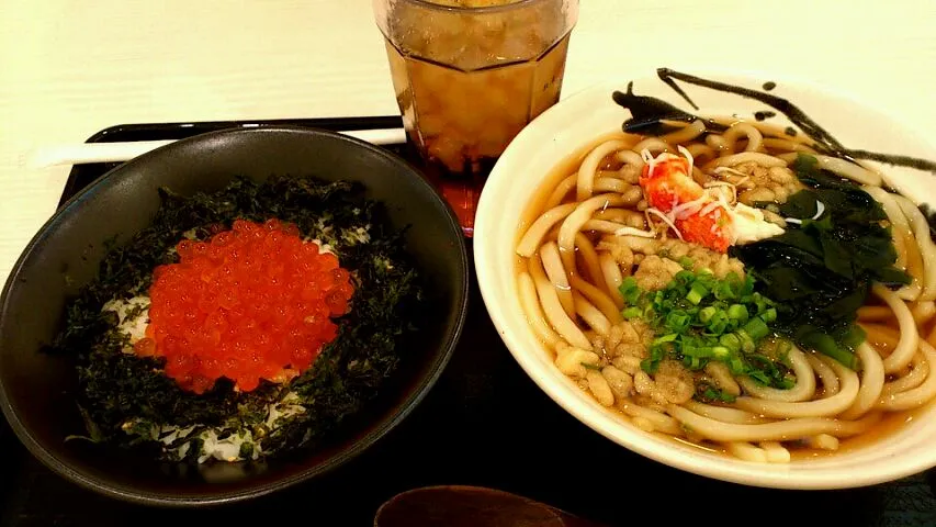 イクラ丼とうどん|鈴木ひらめさん