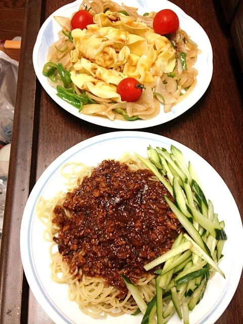 肉みそ冷麺と野菜ぎょうざ|みれーさん