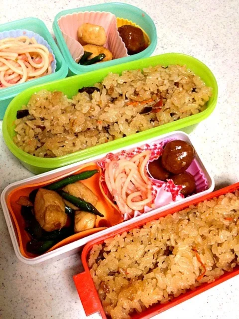 Snapdishの料理写真:パパ＆娘のお弁当|Ayaさん