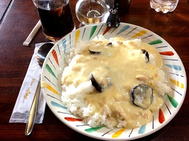 野菜と白いカレー アイスコーヒー付|大阪カレー部長さん