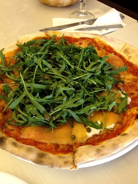 Smoked salmon pizza|marieさん