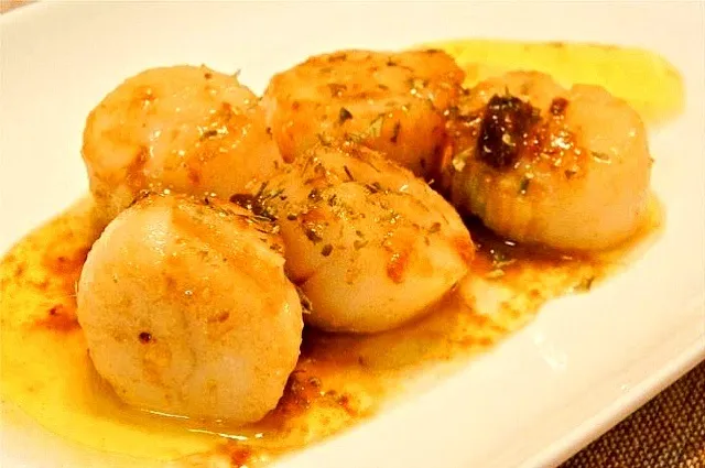 scallop sauté with anchovy garlic sauce|Just_Eriさん