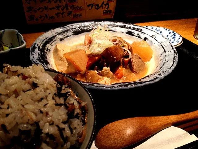 もつ煮定食 ひじき御飯付|nogufulさん