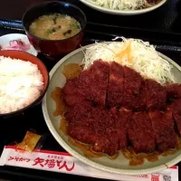 Snapdishの料理写真:わらじとんかつ定食|midoriさん