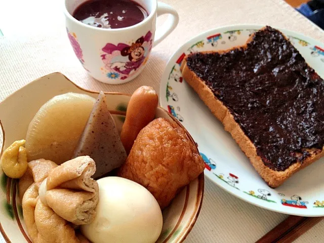 おでんとあんずチョコトースト|ひろみさん