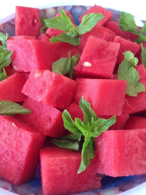 Watermelon with fresh mint|irinaさん