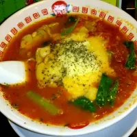 Snapdishの料理写真:荻窪の太陽のトマト麺の太陽のチーズラーメン|Mitsuhiro  Yoshidaさん