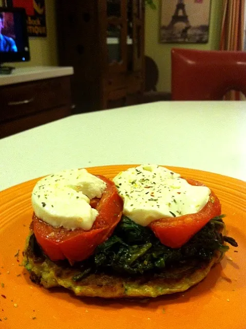 Eggplant, spinach, tomato stack|sarah mcdonnellさん