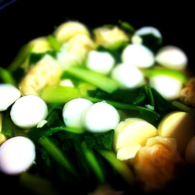 Shrimp dumpling soup with fishballs n tofu|shirlynさん