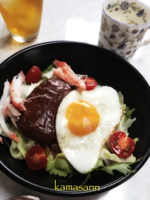 Snapdishの料理写真:ロコモコ丼🌺|かまさん