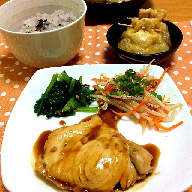 煮魚とあぶ玉の夕飯(*^^*)|yukaさん