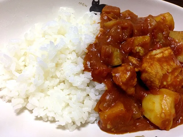 ナスとトマトの無水カレー|麻衣子さん