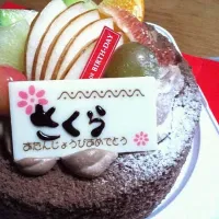 Snapdishの料理写真:バースデーケーキ|さくらんさん