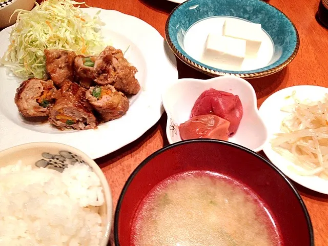 野菜の肉巻きの晩ご飯|ミッチーZさん