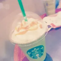 Snapdishの料理写真:抹茶ｸﾘｰﾑﾌﾗﾍﾟﾁｰﾉ×ｷｬﾗﾒﾙｿｰｽ|non **さん