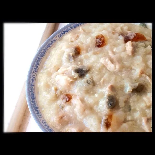 Rice congee with preserved duck eggs and pork|Bridgetさん