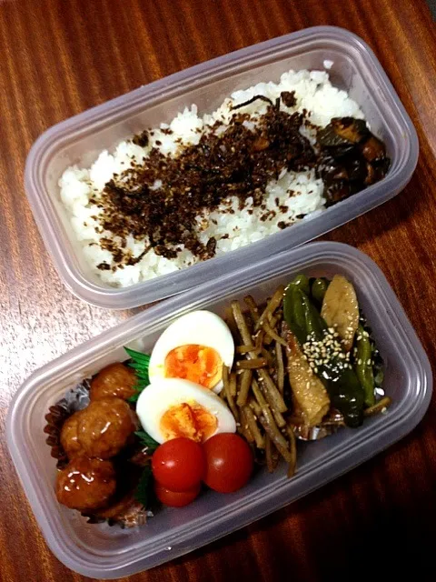 今日の弁当◯錦松梅|ハタボーさん