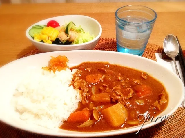 🍛ポークカレーライス Pork Curry Rice|ピロさん