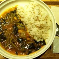 Snapdishの料理写真:ほうれん草と豆のカレーby スープストックトーキョー|ひろろさん