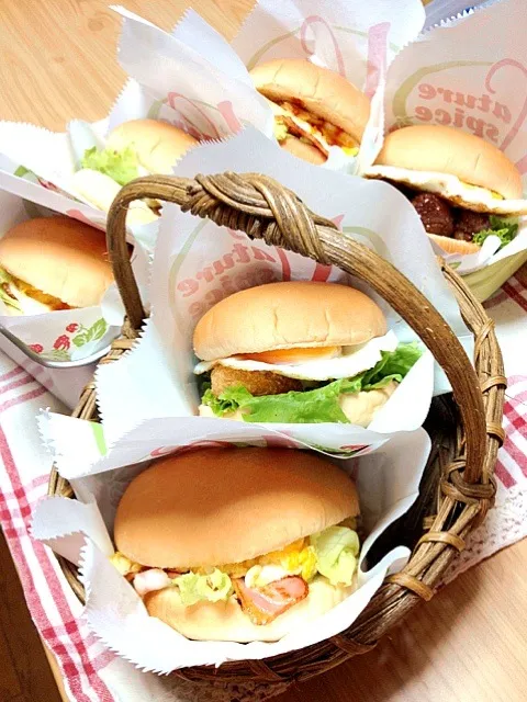 バーガー弁当🍔|まなみさん